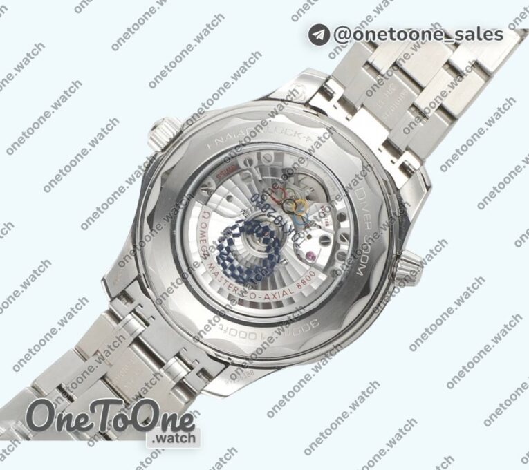 Реплика часов Omega Seamaster Diver 300M Tokyo 2020 Top-tier Копия один в один Blue Ceramic Bezel White Dial Bracelet