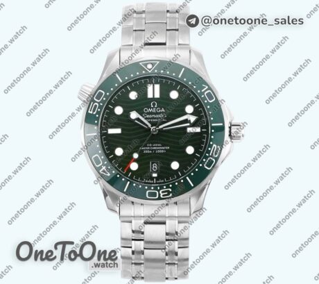 Реплика часов Omega Seamaster Diver 300M Top-tier Копия один в один Green Ceramic Bezel Green Dial Bracelet