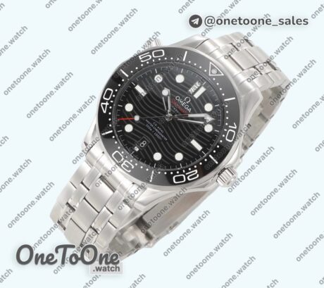 Реплика часов Omega Seamaster Diver 300M Top-tier Копия один в один Black Ceramic Bezel Black Dial Bracelet