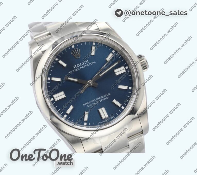 Реплика часов Rolex Oyster Perpetual 126000 36mm Blue&Silver&Yellow Dials Oyster Bracelet