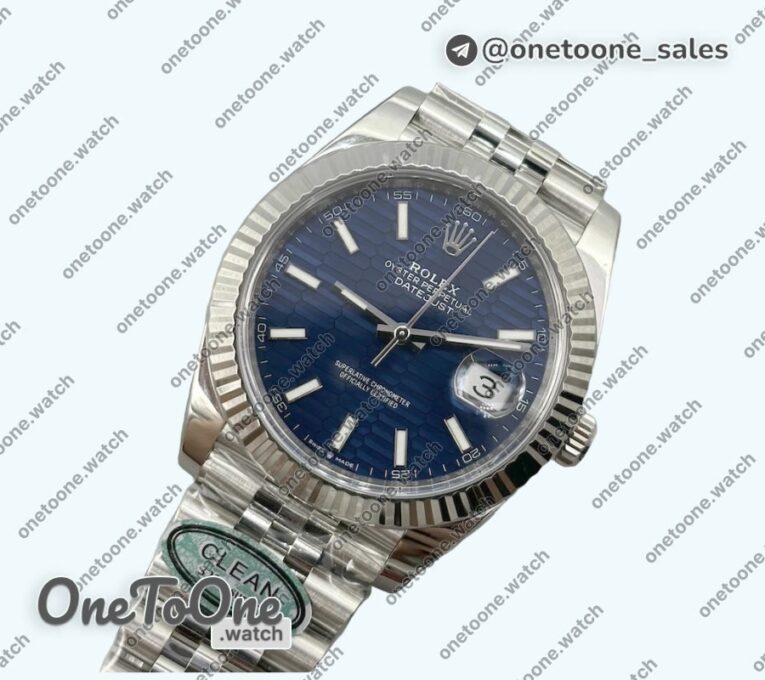 Реплика часов Rolex DateJust 41 126334 Top-tier Копия один в один 904L Steel Blue Texuted Dial on Jubilee Bracelet