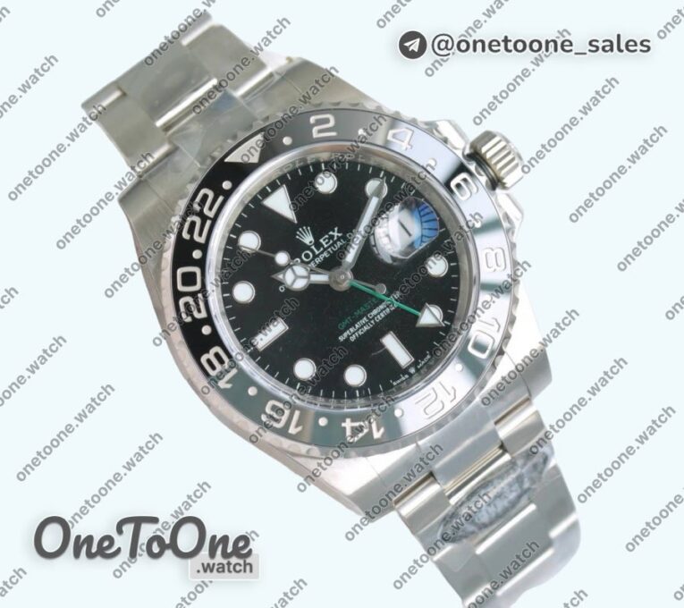 Реплика часов Rolex T Master II 126710GRNR Black/Grey Bezel 904L Stainless steel Top-tier Копия один в один Oyster Bracelet DD3285 CHS