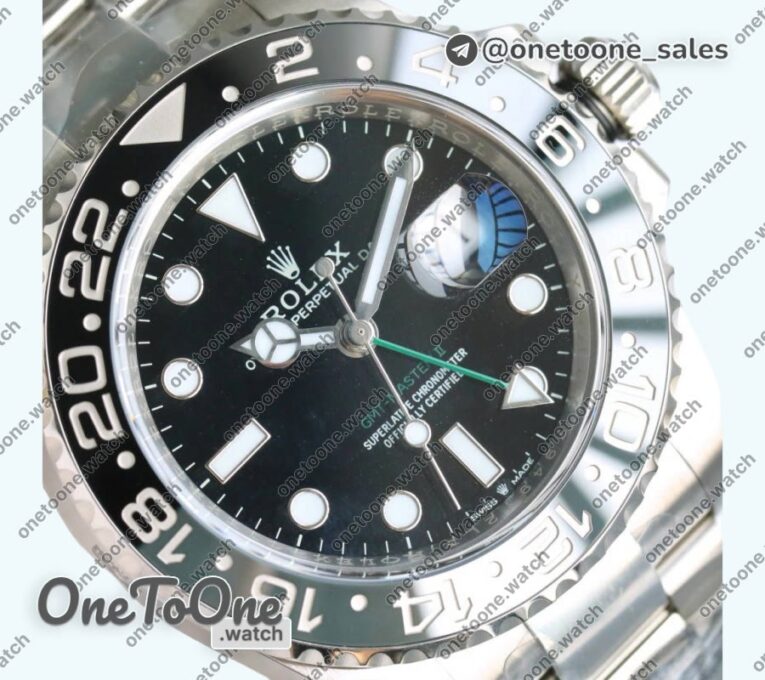 Реплика часов Rolex T Master II 126710GRNR Black/Grey Bezel 904L Stainless steel Top-tier Копия один в один Oyster Bracelet DD3285 CHS
