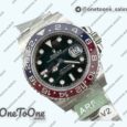 Реплика часов Rolex T-Master II V2 126710 BLRO Blue/Red Ceramic Top-tier Копия один в один Black Dial on Jubilee Bracelet CHS
