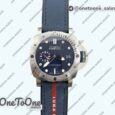 Реплика часов Panerai PAM1391 Luna Rossa Submersible Top-tier Копия один в один on Blue Fabric Strap P900