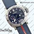 Реплика часов Panerai PAM1391 Luna Rossa Submersible Top-tier Копия один в один on Blue Fabric Strap P900