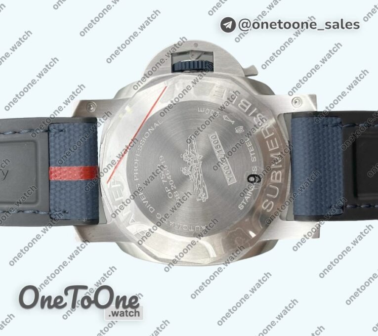 Реплика часов Panerai PAM1391 Luna Rossa Submersible Top-tier Копия один в один on Blue Fabric Strap P900