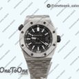 Реплика часов Audemars Piguet Royal Oak Offshore Diver 15703 Top-tier Копия один в один Black Dial on Stainless steel Bracelet