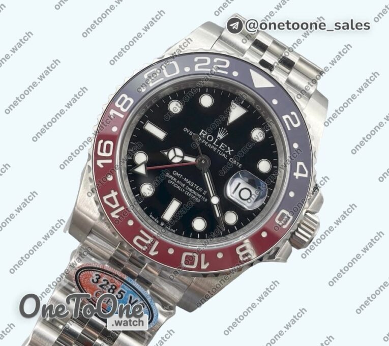 Реплика часов Rolex T Master II 126710 BLRO Blue/Red Bezel 904L Stainless steel Top-tier Копия один в один Jubilee Bracelet DD3285 CHS V3