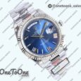 Реплика часов Rolex DayDate 40 Stainless steel Top-tier Копия один в один 904L Steel Blue Dial Roman Marker on President Bracelet V5 (Увеличенный вес)
