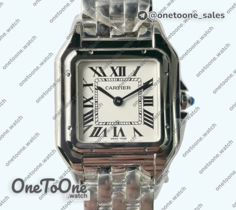 Реплика часов Cartier Panthère Secrete Ladies 27mm Stainless steel Top-tier Копия один в один White Dial Stainless steel Bracelet Ronda Quartz