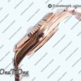 Реплика часов Rolex DayDate 40 Rose gold Top-tier Копия один в один 904L Steel Brown Dial Roman Marker on President Bracelet V5 (Увеличенный вес)