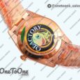 Реплика часов Rolex DayDate 40 Rose gold Top-tier Копия один в один 904L Steel Brown Dial Roman Marker on President Bracelet V5 (Увеличенный вес)