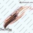 Реплика часов Rolex DayDate 40 Rose gold Top-tier Копия один в один 904L Steel Meteorite Dial Crystal Marker on President Bracelet V5 (Увеличенный вес)