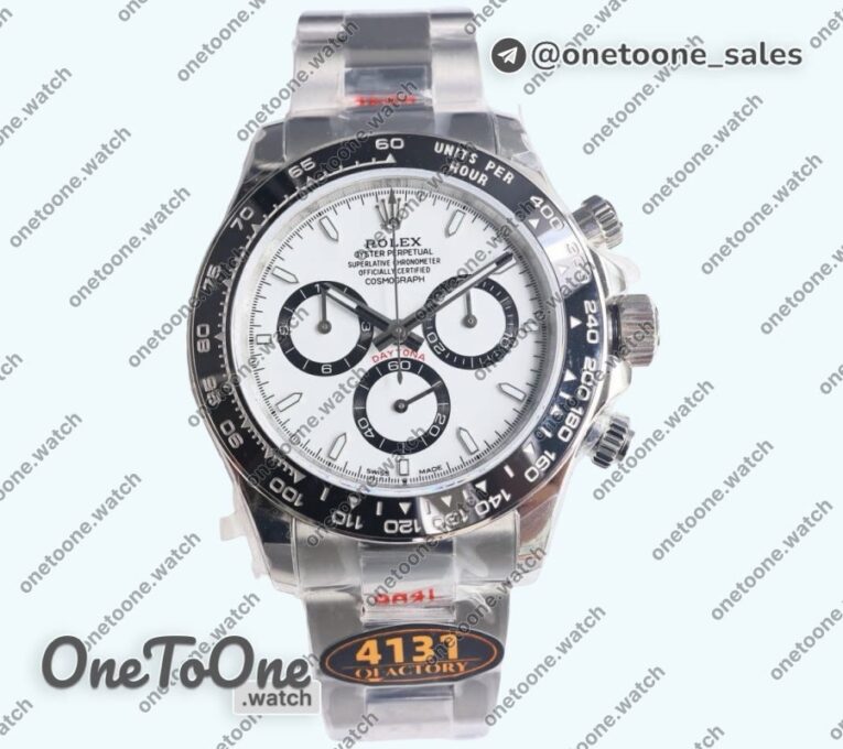 Реплика часов Rolex Daytona 126500 Top-tier Копия один в один 904L Steel White Dial on Stainless steel Bracelet