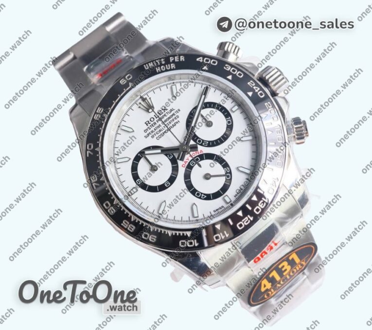 Реплика часов Rolex Daytona 126500 Top-tier Копия один в один 904L Steel White Dial on Stainless steel Bracelet