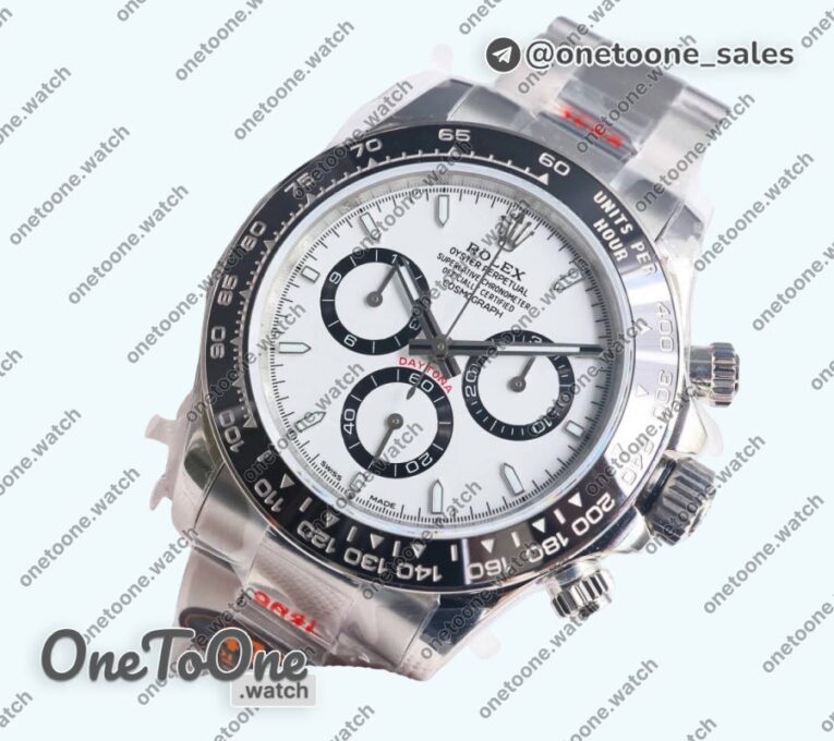 Реплика часов Rolex Daytona 126500 Top-tier Копия один в один 904L Steel White Dial on Stainless steel Bracelet