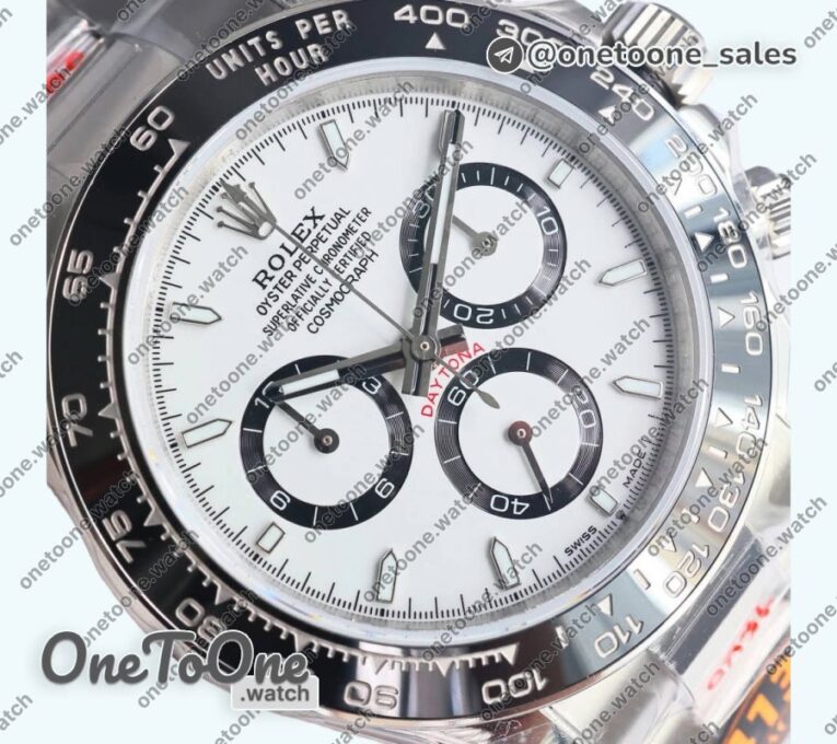Реплика часов Rolex Daytona 126500 Top-tier Копия один в один 904L Steel White Dial on Stainless steel Bracelet