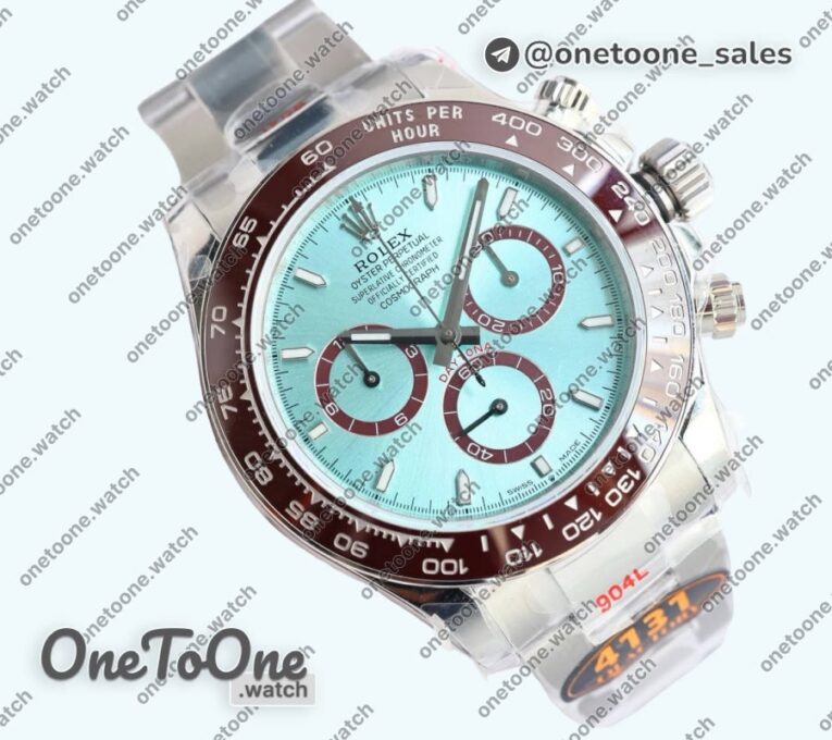 Реплика часов Rolex Daytona 126506 Top-tier Копия один в один Ice Blue Dial Stick Marker on Stainless steel/Yellow gold Bracelet (Увеличенный вес)