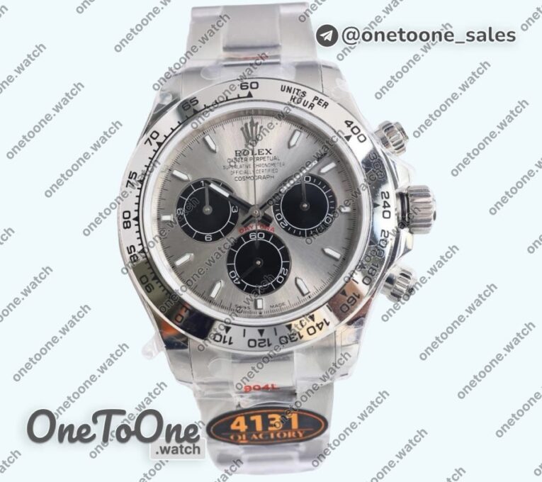 Реплика часов Rolex Daytona 126509 Top-tier Копия один в один Gray/Black Dial on Stainless steel Bracelet (Увеличенный вес)