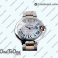 Реплика часов Cartier Ballon Bleu 33mm Stainless steel/Rose gold Top-tier Копия один в один MOP Dial Stainless steel Bracelet