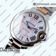 Реплика часов Cartier Ballon Bleu 33mm Stainless steel/Rose gold Top-tier Копия один в один MOP Dial Stainless steel Bracelet