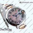 Реплика часов Cartier Ballon Bleu 33mm Stainless steel/Rose gold Top-tier Копия один в один MOP Dial Stainless steel Bracelet