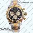 Реплика часов Rolex Daytona 126503 Top-tier Копия один в один Black/Yellow gold Dial Diamonds Marker on Stainless steel/Yellow gold Braclet (Увеличенный вес)
