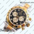 Реплика часов Rolex Daytona 126503 Top-tier Копия один в один Black/Yellow gold Dial Diamonds Marker on Stainless steel/Yellow gold Braclet (Увеличенный вес)