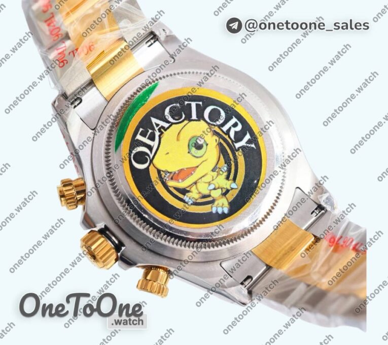Реплика часов Rolex Daytona 126503 Top-tier Копия один в один Black/Yellow gold Dial Diamonds Marker on Stainless steel/Yellow gold Braclet (Увеличенный вес)