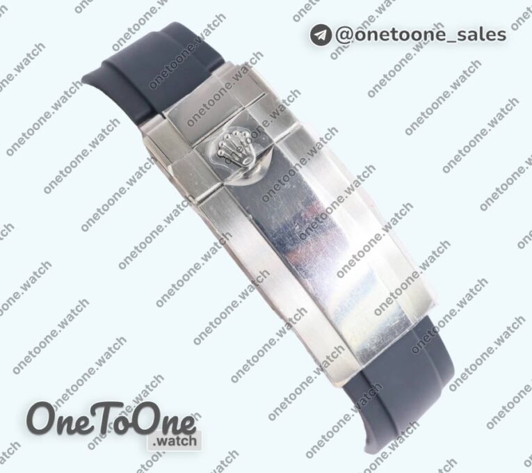 Реплика часов Rolex Daytona 126519 Stainless steel Top-tier Копия один в один Black/Silver Dial Diamonds Marker on Oysterflex Rubber Strap (Увеличенный вес)
