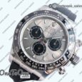 Реплика часов Rolex Daytona 126519 Stainless steel Top-tier Копия один в один Gray/Black Dial on Oysterflex Rubber Strap (Увеличенный вес)