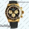 Реплика часов Rolex Daytona 126518 Yellow gold Top-tier Копия один в один Black/Yellow gold Dial on Oysterflex Rubber Strap (Увеличенный вес)