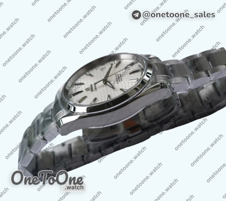 Реплика часов Omega Aqua Terra 150M Stainless steel Top-tier Копия один в один White Wave Textured Dial on Stainless steel Bracelet
