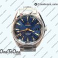 Реплика часов Omega Aqua Terra 150M Stainless steel Top-tier Копия один в один Blue Wave Textured Dial on Stainless steel Bracelet