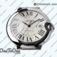 Реплика часов Cartier Ballon Bleu 42mm Stainless steel Top-tier Копия один в один White Texture Dial Bracelet V4