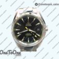 Реплика часов Omega Aqua Terra 150M Stainless steel Top-tier Копия один в один Black Textured Dial Yellow Number on Stainless steel Bracelet