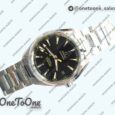 Реплика часов Omega Aqua Terra 150M Stainless steel Top-tier Копия один в один Black Textured Dial Yellow Number on Stainless steel Bracelet