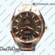 Реплика часов Omega Aqua Terra 150M T Rose gold/Stainless steel Brown Dial on Bracelet