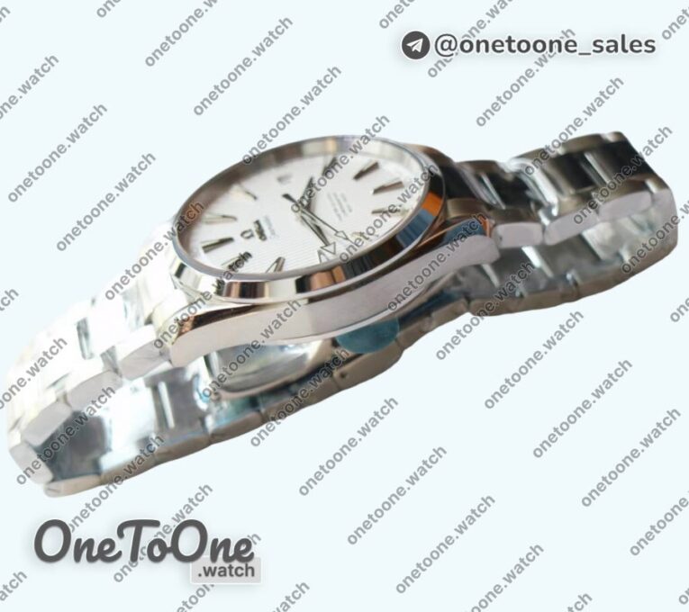Реплика часов Omega Aqua Terra 150M Stainless steel Top-tier Копия один в один White Textured Dial on Stainless steel Bracelet
