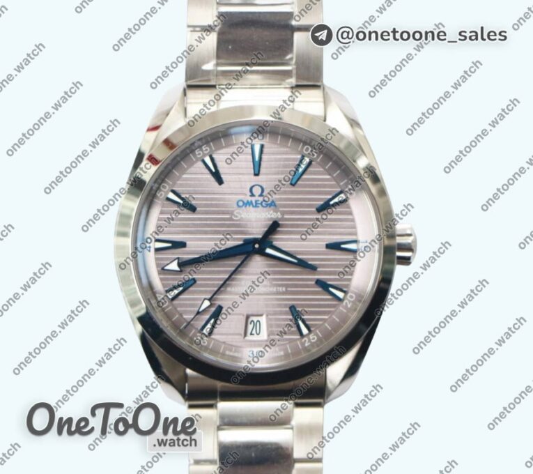 Реплика часов Omega Aqua Terra 150M Master Chronometers Top-tier Копия один в один Grey Dial on Stainless steel Bracelet