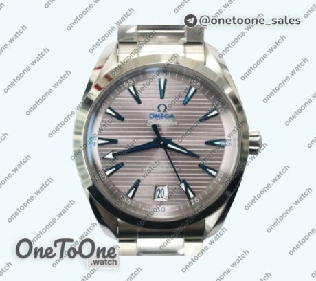 Реплика часов Omega Aqua Terra 150M Master Chronometers Top-tier Копия один в один Grey Dial on Stainless steel Bracelet