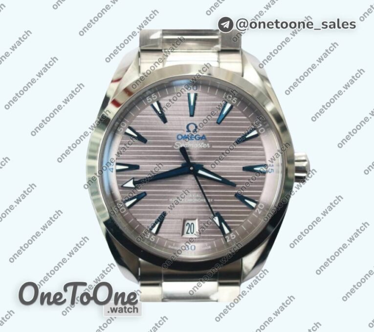 Реплика часов Omega Aqua Terra 150M Master Chronometers Top-tier Копия один в один Grey Dial on Stainless steel Bracelet