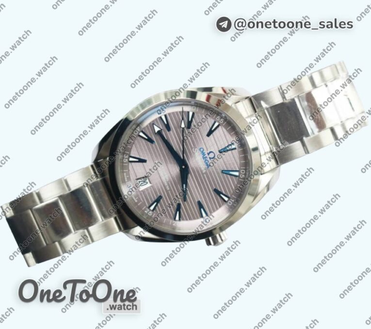 Реплика часов Omega Aqua Terra 150M Master Chronometers Top-tier Копия один в один Grey Dial on Stainless steel Bracelet