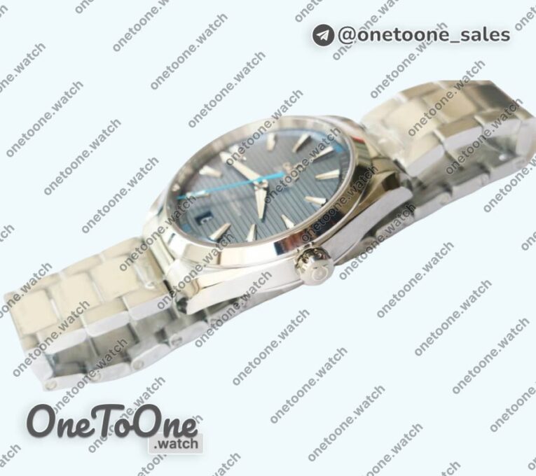 Реплика часов Omega Aqua Terra 150M Master Chronometers Top-tier Копия один в один Blue Dial Blue second hand on Stainless steel Bracelet