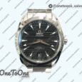 Реплика часов Omega Aqua Terra 150M Master Chronometers Top-tier Копия один в один Black Dial on Stainless steel Bracelet