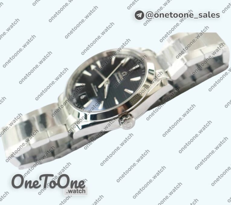 Реплика часов Omega Aqua Terra 150M Master Chronometers Top-tier Копия один в один Black Dial on Stainless steel Bracelet