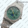 Реплика часов Audemars Piguet Royal Oak 41mm Perpetual Calendar 26574 Stainless steel Top-tier Копия один в один Green Dial on Stainless steel Bracelet .