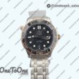Реплика часов Omega Seamaster Diver 300M Rose gold/Stainless steel Ceramic Bezel Top-tier Копия один в один Black Dial on Bracelet J