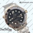 Реплика часов Omega Seamaster Diver 300M Rose gold/Stainless steel Ceramic Bezel Top-tier Копия один в один Black Dial on Bracelet J